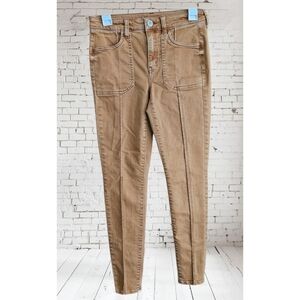 American Eagle Hi Rise Seamed Jeggings Cargo Brown Size 4